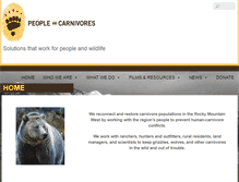 Tablet Screenshot of peopleandcarnivores.org